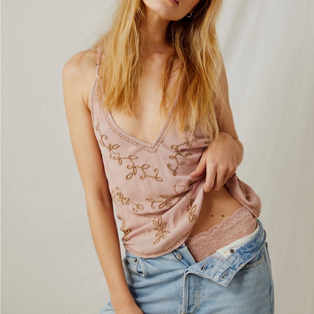 Free People Bold Babe Embellished Cami